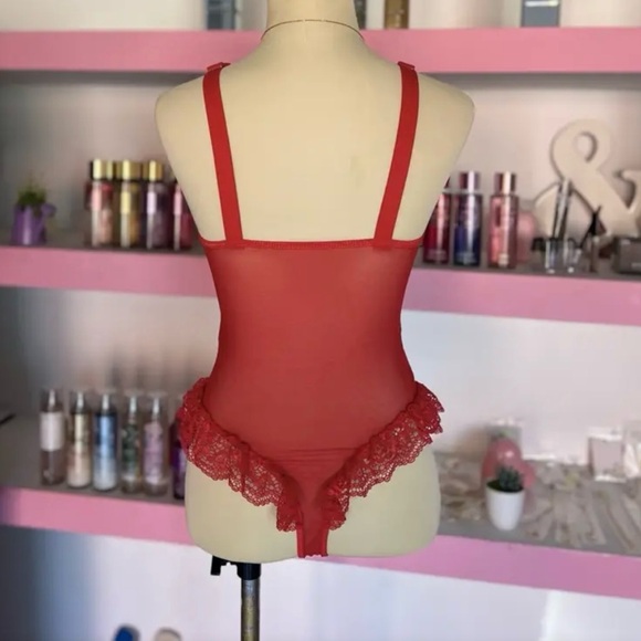 Red Sexy lace thong bodysuit lingerie underwear - Picture 5 of 5